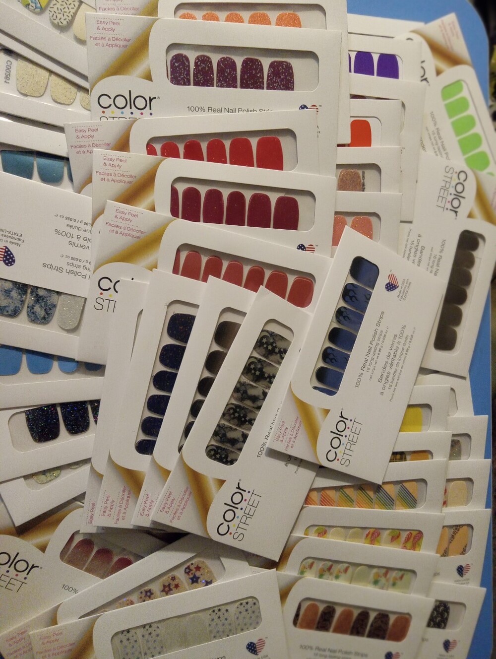 New Sealed Lot Of Over 50 ColorStreet Nail Polish Strips Sets.